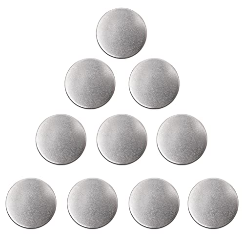 Eoiips Edelstahlscheibe, 3,8 cm Durchmesser, Stärke 17 Gauge, runde Kreisplatte, 304 Edelstahl, für Handwerk, Metallstanzen und Schmuckherstellung (50 Stück) von Eoiips