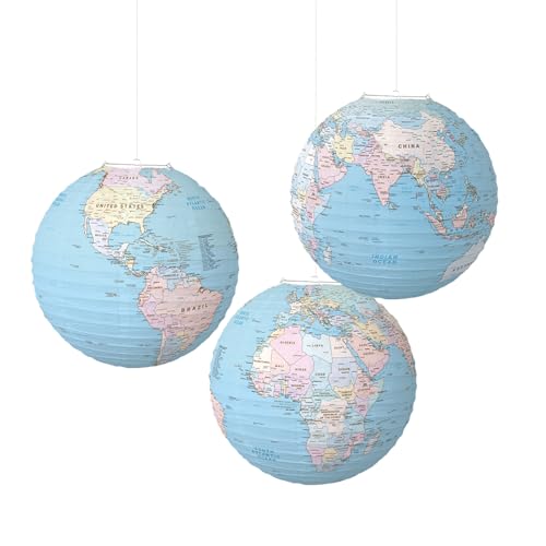 4 Stück Weltkarten-Laternen, Weltkarten-Lampenschirm – Weltkarte-Papierlaterne, Papierlaterne, hängende Erd-Papierlaterne, Erdkugel-Laterne, geografische Bildungslaternen 4 Stück Weltkarten-Laternen, Weltkarten-Lampenschirm – Weltkarte-Papierlaterne, Papierlaterne, hängende Erd-Papierlaterne, Erdkugel-Laterne, geografische Bildungslaternen von Eoixuqba