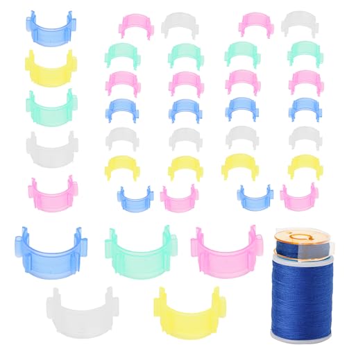 Eoixuqba Kleine Nähspulen-Clips, 100 x bunte Garn-Clips, multifunktionales Zubehör, Nähklemmen für Stickerei, Reparatur, Bekleidung, andere Bastelarbeiten Eoixuqba Kleine Nähspulen-Clips, 100 x bunte Garn-Clips, multifunktionales Zubehör, Nähklemmen für Stickerei, Reparatur, Bekleidung, andere Bastelarbeiten von Eoixuqba
