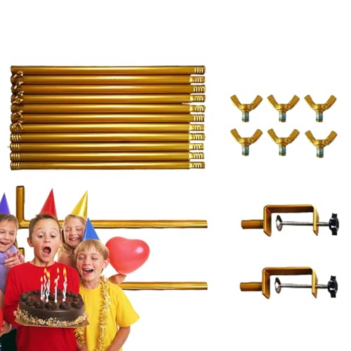 Eoixuqba Tischballonbogen, goldener Metall-Tischbogen mit Klemmen, Tisch-Banner, Hintergrundständer, Ballonrahmen, Dekorationsstab für Event und Party Eoixuqba Tischballonbogen, goldener Metall-Tischbogen mit Klemmen, Tisch-Banner, Hintergrundständer, Ballonrahmen, Dekorationsstab für Event und Party von Eoixuqba