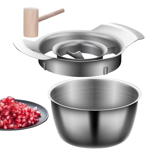 Granatapfel Schäler Mit Holzhammer - 17,6 * 9 * 6 Cm Granatapfel Schälwerkzeug Set, Granatapfel Entkerner Edelstahl, Zum Schälen Von Granatapfelkernen, Für Zuhause & Obstladen, Granatapfel Schäler Mit Holzhammer - 17,6 * 9 * 6 Cm Granatapfel Schälwerkzeug Set, Granatapfel Entkerner Edelstahl, Zum Schälen Von Granatapfelkernen, Für Zuhause & Obstladen, von Eoixuqba