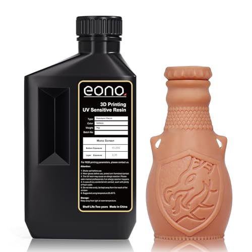 Eono Hautfarbe 3D Drucker Resin, 405nm Schnelle UV-Aushärtung 1kg Standard Resin, 3D Drucker Photopolymer Harz für LCD Drucker, Rote Wachsfarbe 1000g Eono Hautfarbe 3D Drucker Resin, 405nm Schnelle UV-Aushärtung 1kg Standard Resin, 3D Drucker Photopolymer Harz für LCD Drucker, Rote Wachsfarbe 1000g von Eono