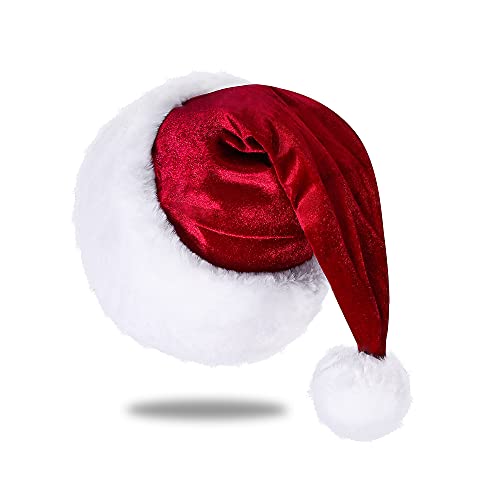 Eoocan Nikolausmütze für Kinder, Unisex Samt Bequem Weinrot Weihnachtsmütze Extra Dicke Klassische Plüsch Weihnachtsmütze für Weihnachten Neujahr Feste Feste Party Supplies Eoocan Nikolausmütze für Kinder, Unisex Samt Bequem Weinrot Weihnachtsmütze Extra Dicke Klassische Plüsch Weihnachtsmütze für Weihnachten Neujahr Feste Feste Party Supplies von Eoocan