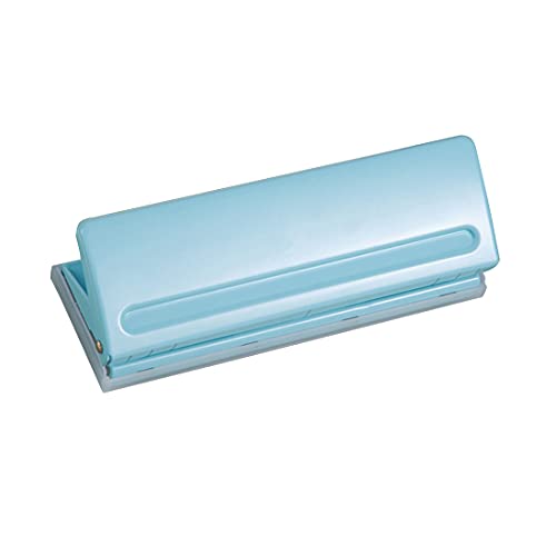 6 Fach Locher Binder Puncher für Verstellbare Abstände für A5 Größe Sechs Ringbuch Planer - 5 mm Lochdurchmesser (Blau) von Eopocdor