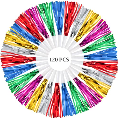 Eorbow 120 Stück Geräuschmacher, Glitzer-Party-Gebläse, bunte metallische Fransen, Geburtstagshörner, Pfeife, Großpackung mit Musikalien für Erwachsene, Neujahr, Abschlussfeier, Partyzubehör von Eorbow