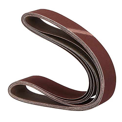 Eorleya 7-Teilige SchleifbäNder Band 120/240/320/400/600/800/1000 KöRnungen Holzschleifschleifwerkzeuge Aluminiumoxid 50X686Mm von Eorleya