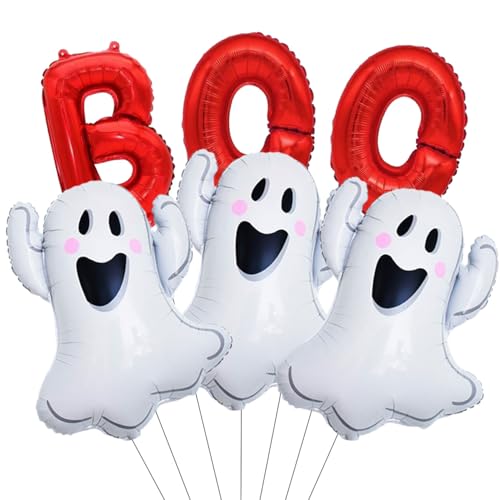 9 Stück Halloween-Luftballons Geisterballons Roter Boo Folienballon Fledermausballon für Halloween-Party-Dekorationen 9 Stück Halloween-Luftballons Geisterballons Roter Boo Folienballon Fledermausballon für Halloween-Party-Dekorationen von Eostankr