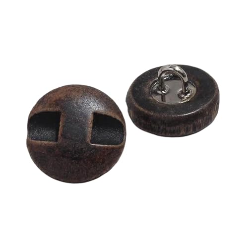 10mm/11,5mm/12,5mm/15mm/18mm/20mm dekorative Holzknöpfe, Farbe 2, 15mm 6 Stk von Eoyajsze
