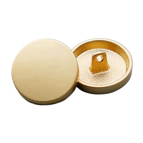 10mm/11,5mm/12,5mm flacher runder Metallknopf, Mattgold, 12,5mm 10 Stk von Eoyajsze