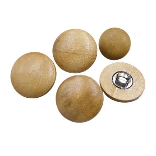 10mm-22mm runde Holzknöpfe 10 Stk, Farbe 3, 15mm 10 Stk von Eoyajsze