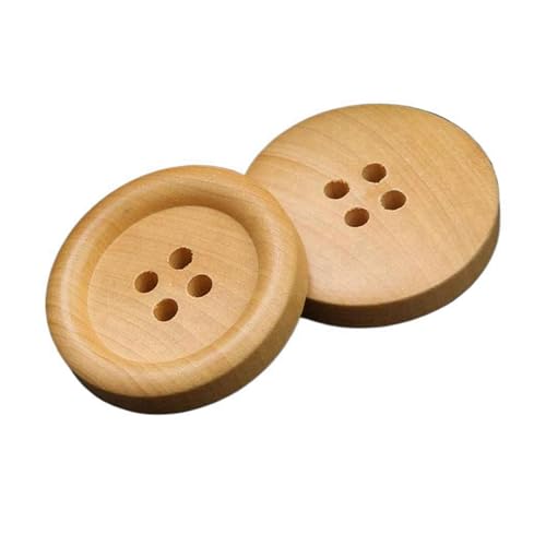 10mm-25mm Holzknöpfe, Farbe 1, 12,5mm 10 Stk von Eoyajsze