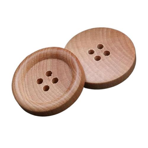 10mm-25mm Holzknöpfe, Farbe 6, 25mm 10 Stk von Eoyajsze