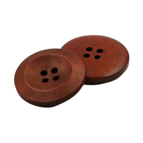 10mm-38mm runde Holzknöpfe, Farbe 12, 12,5mm 10 Stk von Eoyajsze