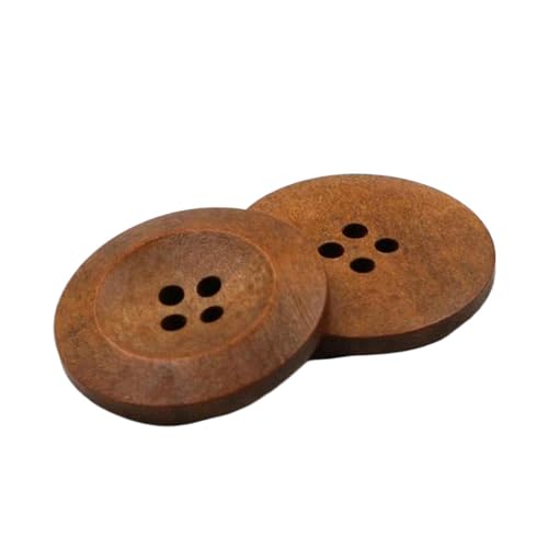 10mm-38mm runde Holzknöpfe, Farbe 16, 18mm 6 Stk von Eoyajsze