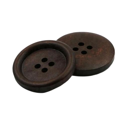 10mm-38mm runde Holzknöpfe, Farbe 19, 20mm 6 Stk von Eoyajsze