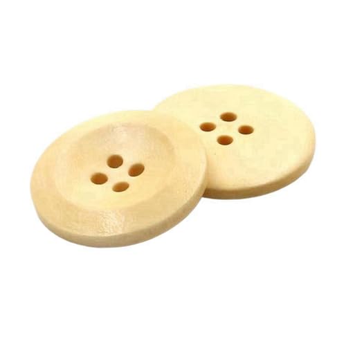 10mm-38mm runde Holzknöpfe, Farbe 8, 25mm 6 Stk von Eoyajsze