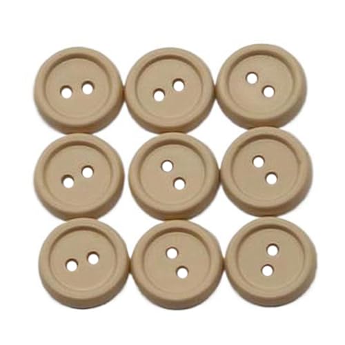 11,3mm runde Harzknöpfe mit zwei Löchern, Farbe 10, 11,3mm 6 Stk von Eoyajsze