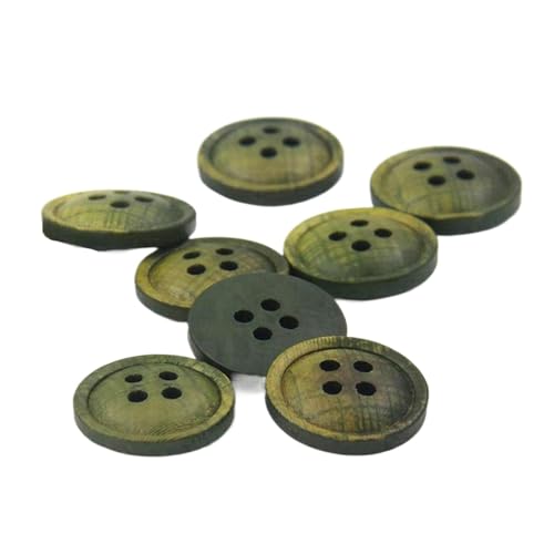 11,5mm/15mm/20mm Holzknöpfe mit vier Löchern, Farbe 3, 20mm 8 Stk 11,5mm/15mm/20mm Holzknöpfe mit vier Löchern, Farbe 3, 20mm 8 Stk von Eoyajsze