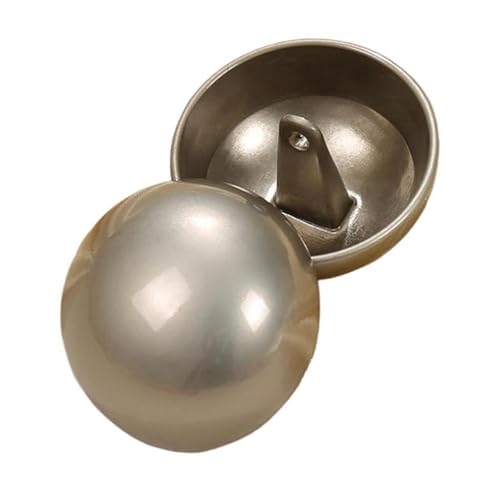 11,5mm-30mm flacher Pilzknopf aus Metall, B-mattes Silber, 25mm 6 Stk von Eoyajsze