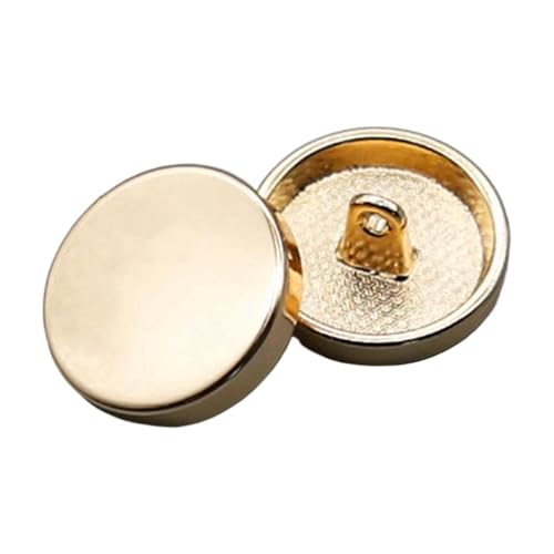 11,5mm-30mm glänzende Metallknöpfe, runde, flache Knöpfe, Gold, 23mm 6 Stk von Eoyajsze