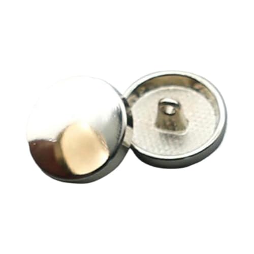 11,5mm-30mm glänzende Metallknöpfe, runde, flache Knöpfe, Silber, 11,5mm 6 Stk von Eoyajsze
