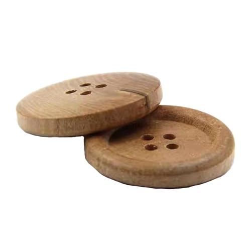 11,5mm-30mm runde Holzknöpfe, Farbe 1, 25mm 6 Stk von Eoyajsze