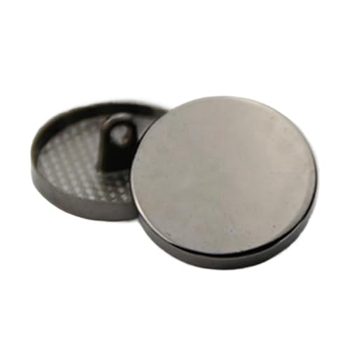 11mm/12mm/15mm/18mm/20mm/23mm/25mm/28mm/30mm flacher Metallknopf, P-Schwarz Grau, 25mm 6 Stk 11mm/12mm/15mm/18mm/20mm/23mm/25mm/28mm/30mm flacher Metallknopf, P-Schwarz Grau, 25mm 6 Stk von Eoyajsze