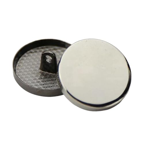 11mm/12mm/15mm/18mm/20mm/23mm/25mm/28mm/30mm flacher Metallknopf, P-Silber, 11mm 2 Stk 11mm/12mm/15mm/18mm/20mm/23mm/25mm/28mm/30mm flacher Metallknopf, P-Silber, 11mm 2 Stk von Eoyajsze