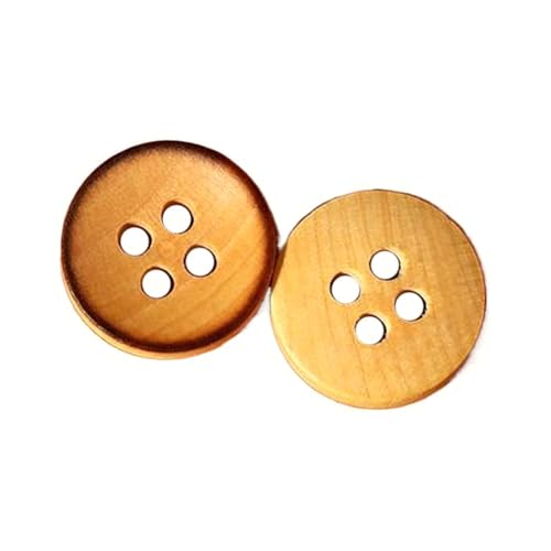 11mm runder Holzknopf, Farbe 10, 11mm 10 Stk von Eoyajsze