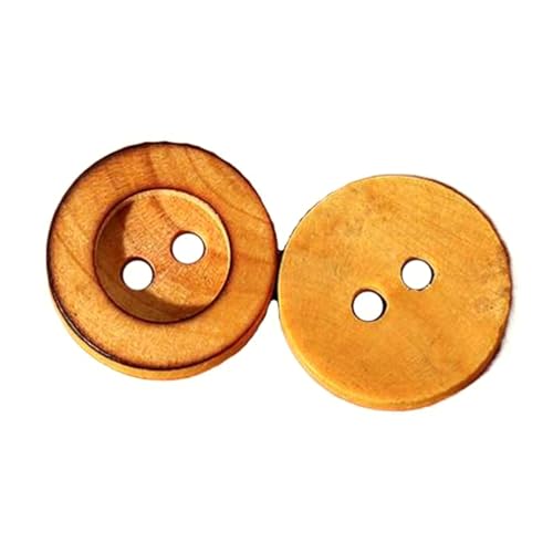 11mm runder Holzknopf, Farbe 4, 11mm 10 Stk von Eoyajsze