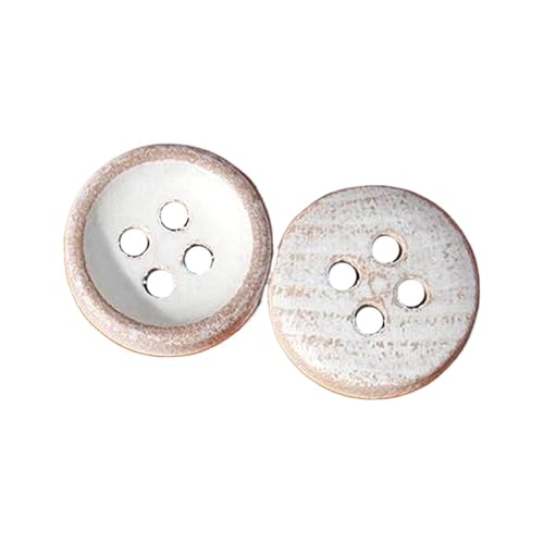 11mm runder Holzknopf, Farbe 6, 11mm 6 Stk von Eoyajsze