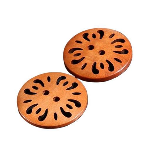 12,5mm-38mm Holzknöpfe, runde Knöpfe, Farbe 3, 25mm 6 Stk von Eoyajsze