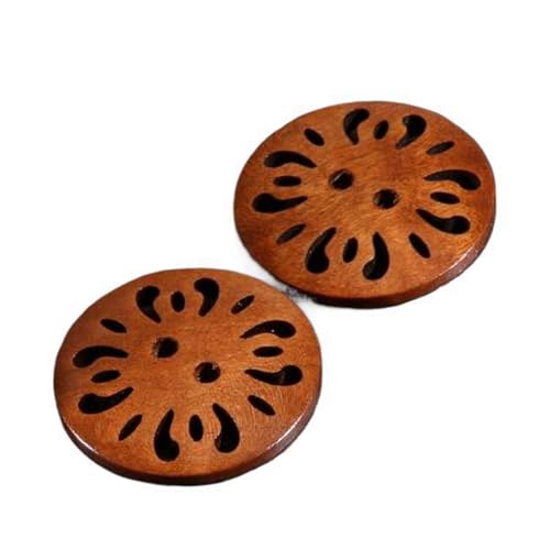 12,5mm-38mm Holzknöpfe, runde Knöpfe, Farbe 4, 30mm 10 Stk von Eoyajsze