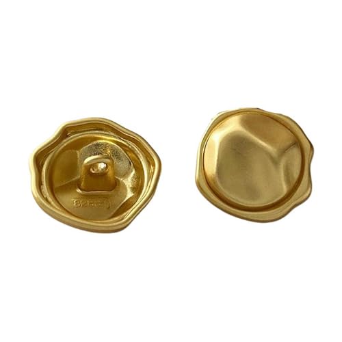 15mm/18mm/20mm/23mm handgenähte Metallknöpfe für Mantelknöpfe, Gold, 23mm 6 Stk von Eoyajsze