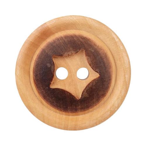 15mm/18mm/20mm Holzknöpfe Dekoknöpfe 10 Stk, Farbe 1, 18mm 10 Stk von Eoyajsze