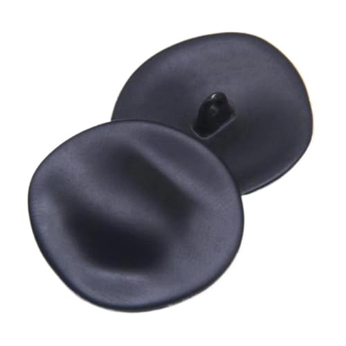 25mm/30mm unregelmäßige Metallknöpfe zum Aufnähen, Schwarz, 30mm 6 Stk von Eoyajsze