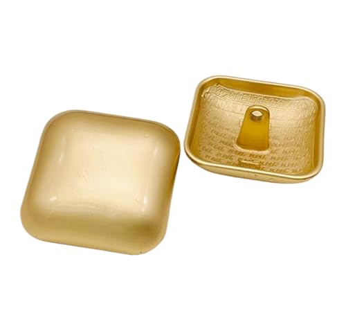 6 Stück goldfarbene quadratische Mantelknöpfe, Metallknöpfe, 18 mm/20 mm/23 mm/25 mm 6 Stück goldfarbene quadratische Mantelknöpfe, Metallknöpfe, 18 mm/20 mm/23 mm/25 mm von Eoyajsze