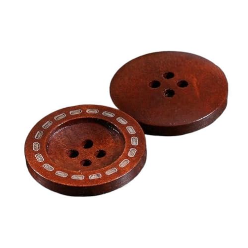 9mm-38mm Holzknopf-Cardigan-Knopf, Farbe 5, 38mm 10 Stk von Eoyajsze