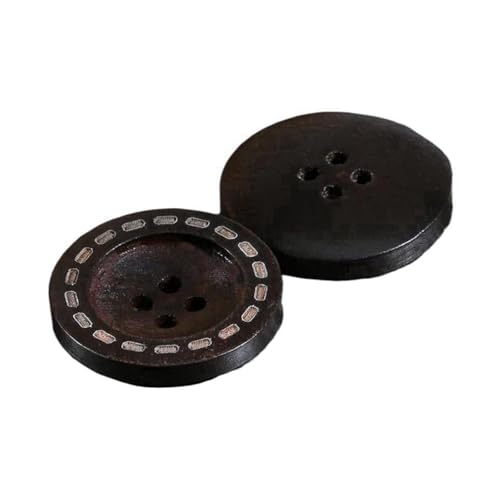 9mm-38mm Holzknopf-Cardigan-Knopf, Farbe 6, 23mm 6 Stk von Eoyajsze