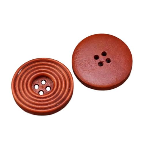 9mm-38mm runde Holzknöpfe, Farbe 10, 30mm 10 Stk von Eoyajsze