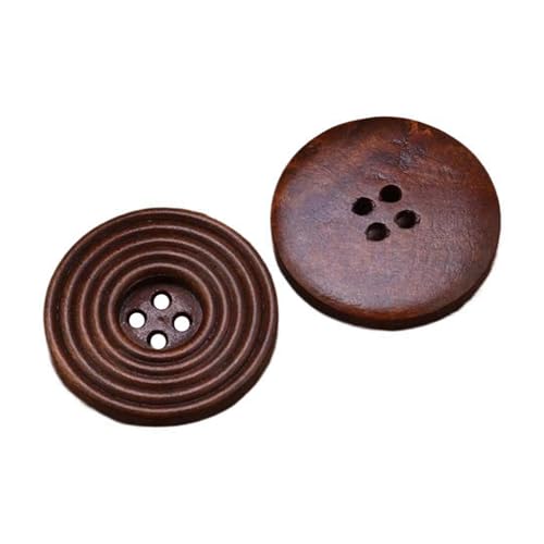 9mm-38mm runde Holzknöpfe, Farbe 11, 25mm 10 Stk von Eoyajsze