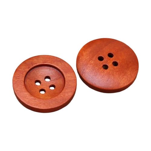 9mm-38mm runde Holzknöpfe, Farbe 3, 34mm 10 Stk von Eoyajsze