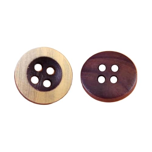 Dekorativer Knopfpullover aus Holz, runder Knopf, Farbe 3, 11mm 20 Stk von Eoyajsze