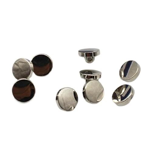 Goldfarbene Metallknöpfe 11,5mm-28mm, 3-Silber, 15mm 6 Stk von Eoyajsze