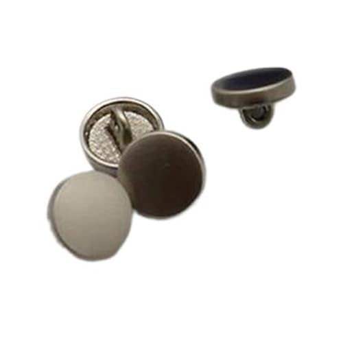 Goldfarbene Metallknöpfe 11,5mm-28mm, 5-mattes Silber, 28mm 1 Stk von Eoyajsze