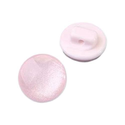Hemdknöpfe aus Kunstharz mit Öse, Rosa, 11mm 10 Stk von Eoyajsze