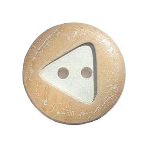 Holzknöpfe mit zwei Löchern, Farbe 1, 15mm 3 Stk von Eoyajsze