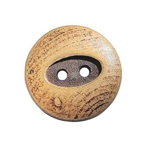 Holzknöpfe mit zwei Löchern, Farbe 7, 15mm 4 Stk von Eoyajsze