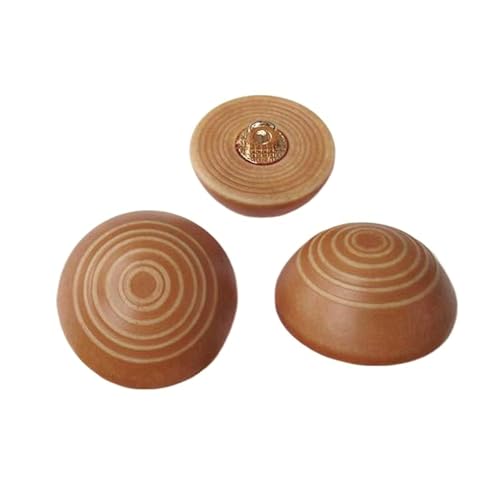 Pilzknopf 12mm-22mm Holzmaserungsknopf, Farbe 2, 15mm 6 Stk von Eoyajsze