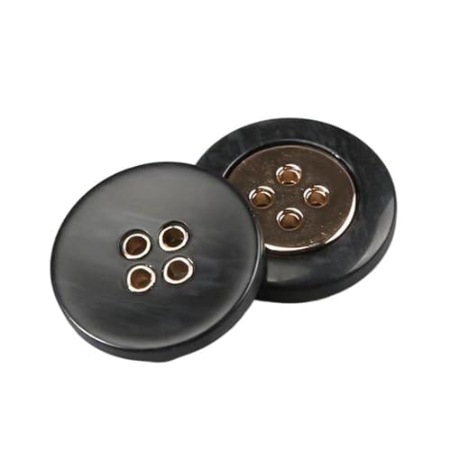 Runde Knöpfe aus Kunstharz, 18 mm/23 mm/25 mm, Schwarz, 23 mm, 3 Stück Runde Knöpfe aus Kunstharz, 18 mm/23 mm/25 mm, Schwarz, 23 mm, 3 Stück von Eoyajsze